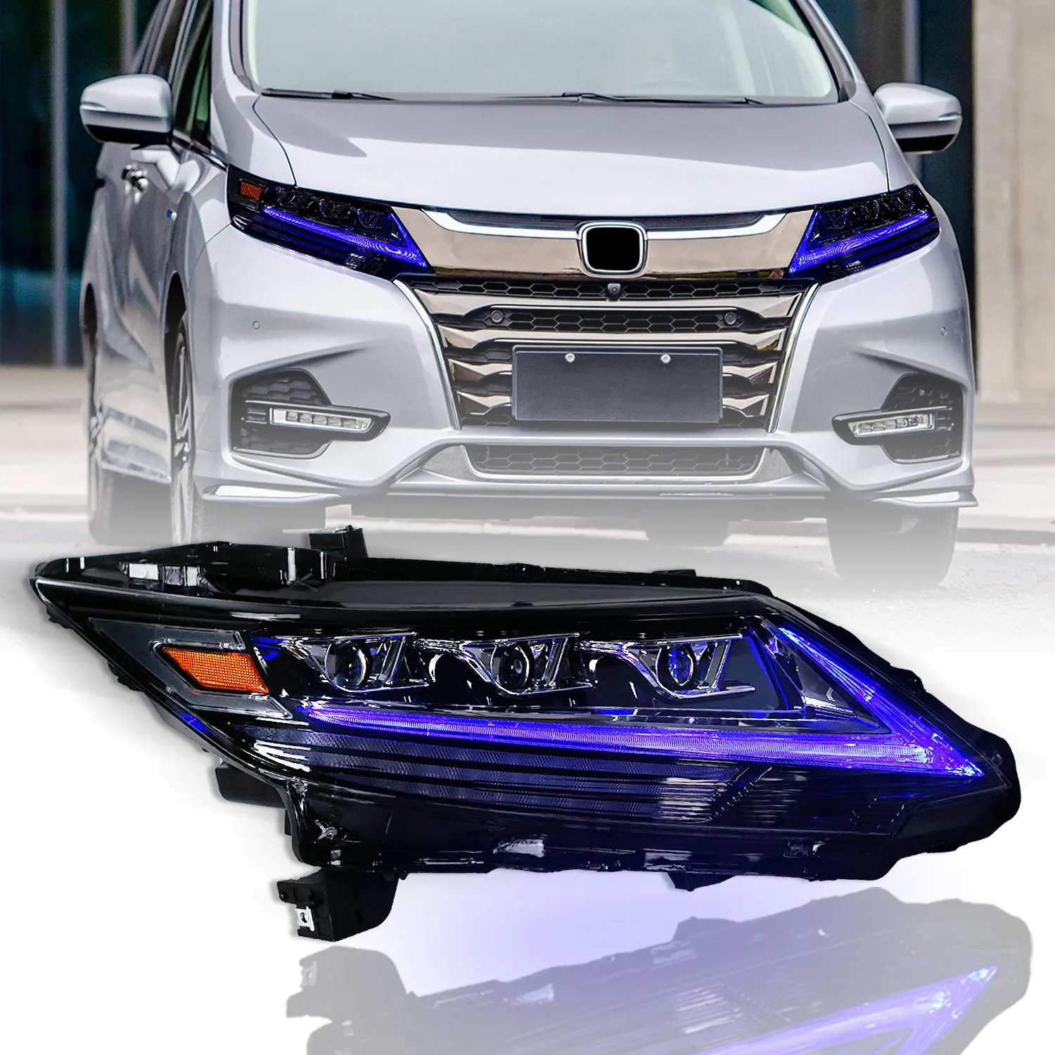 

for lexus style full led headlight for HONDA Odyssey 2015-2021 PLUG & PLAY front lamp with sequential turning signal