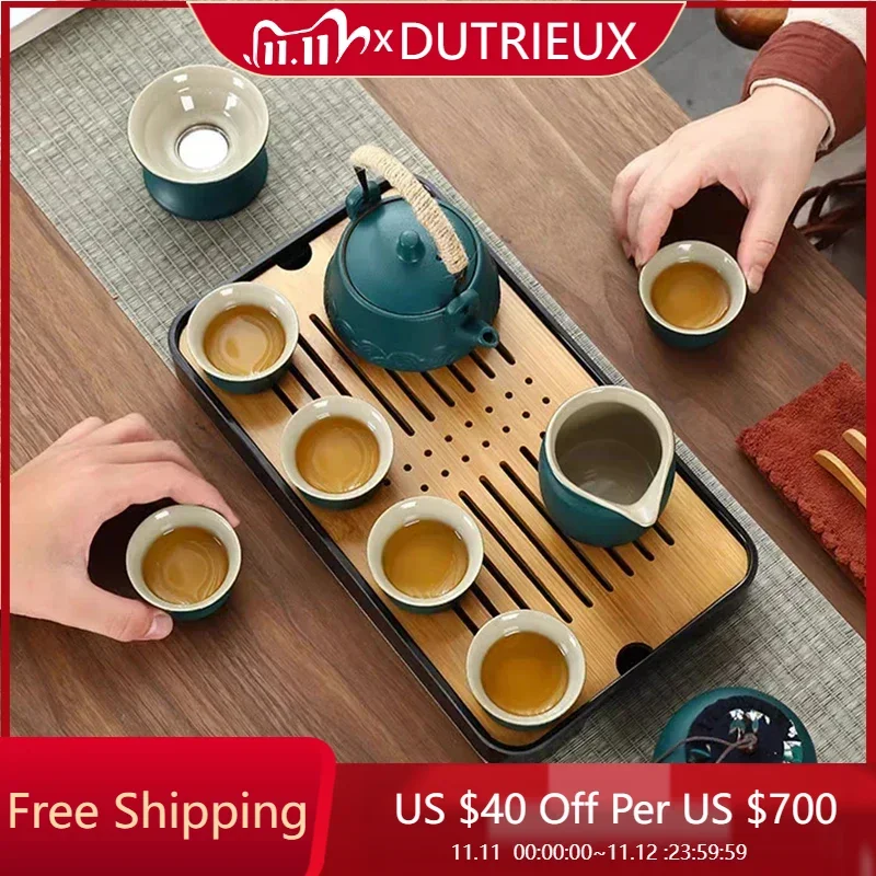 European Saucers Tea Set Matte Tableware Luxury Coffeeware Cute Chinese Kung Fu Tea Set Ceremony Tazas De Te Home Decorationgs