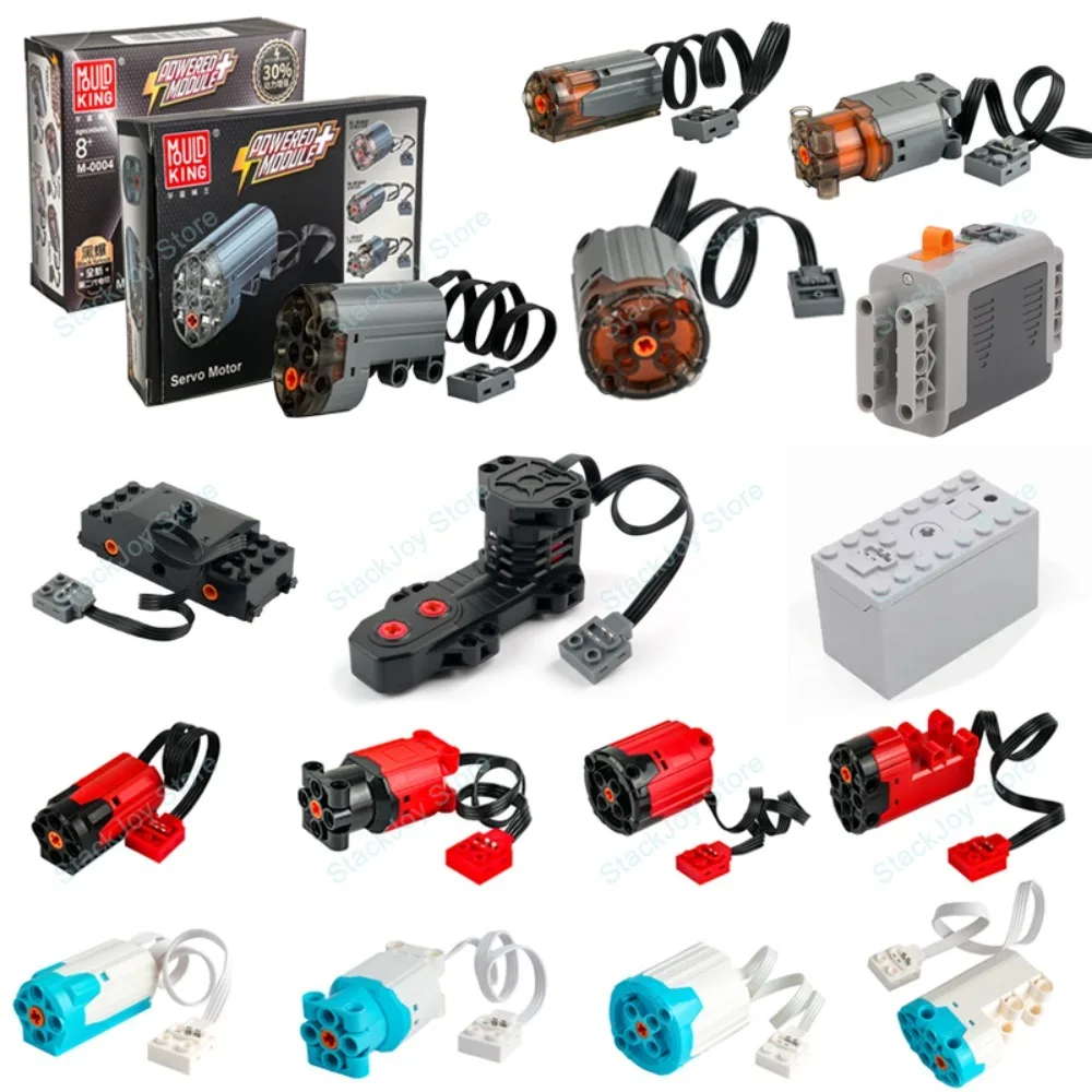 MOC Motorized Building Kit Multi-Function Servo Power Pack Compatible with 8293 8883 RC Models for DIY Train Robotics