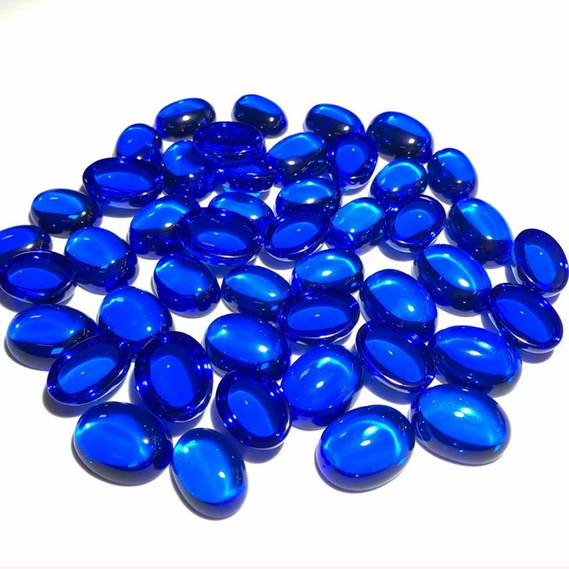 

Pretty Blue Sapphire Oval Flat Cut 13x18mm 17.0ct Test Mohs Hardness Gems for DIY Charms Jewelry Making/Collection /Setting