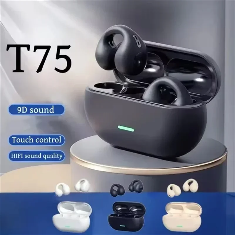 

T75 Original TWS Touch Control Wireless Headphones Sport Earbuds Music Headset Bluetooth Earphones For Ios Iphone Xiaomi phones