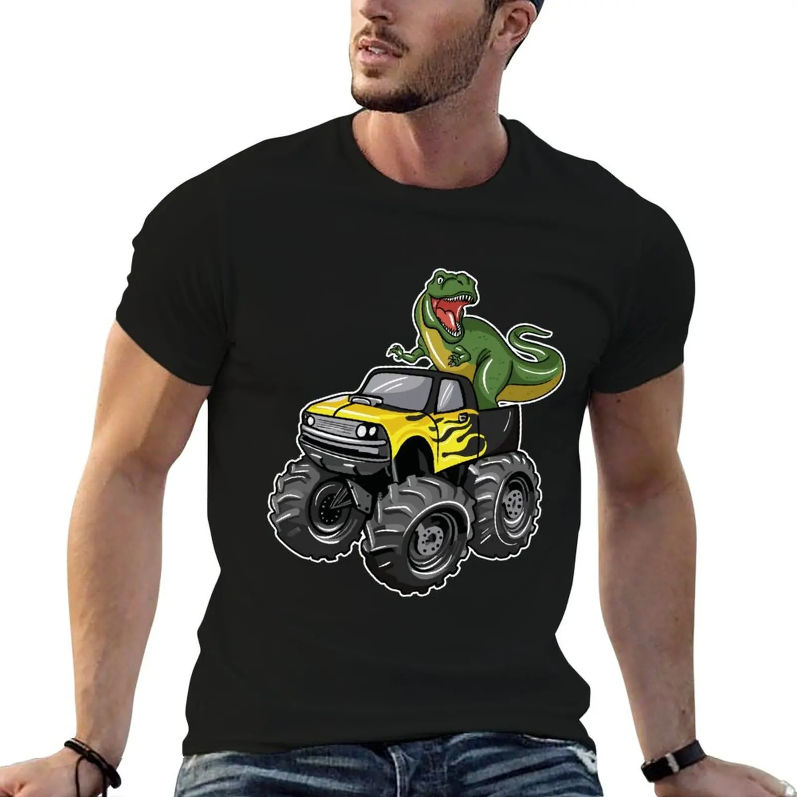 

Monster Truck Dino T-Shirt man t shirts high quality luxury brand anime t shirts for man T-Shirt