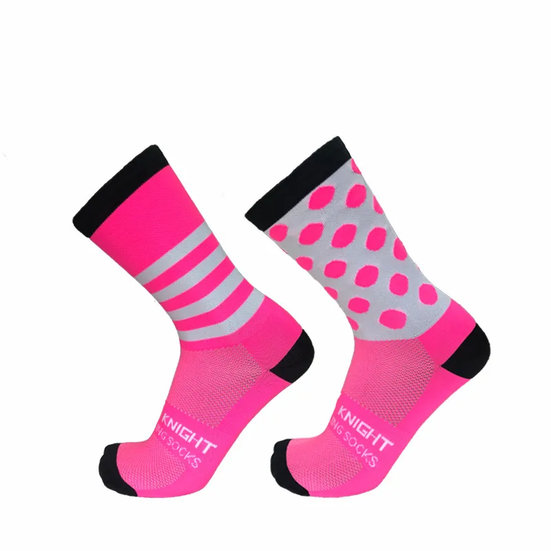 calcetines ciclismo hombre Striped polka dot cycling socks multicolor cycling racing running socks comfortable and breathable