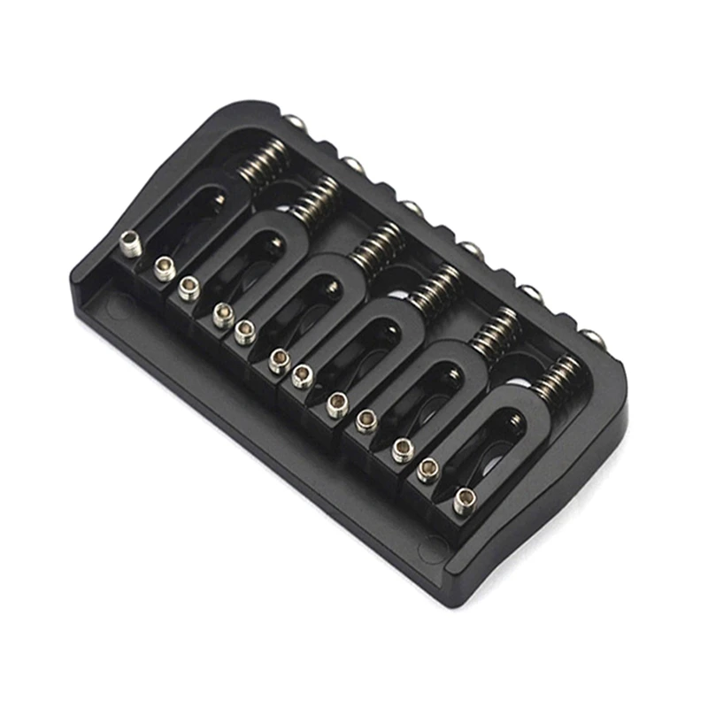6-String Guitar Fixed Bridge 72.8 Fixed Bridge Body Fittings Alloy Drawing Plate String Bridge Black