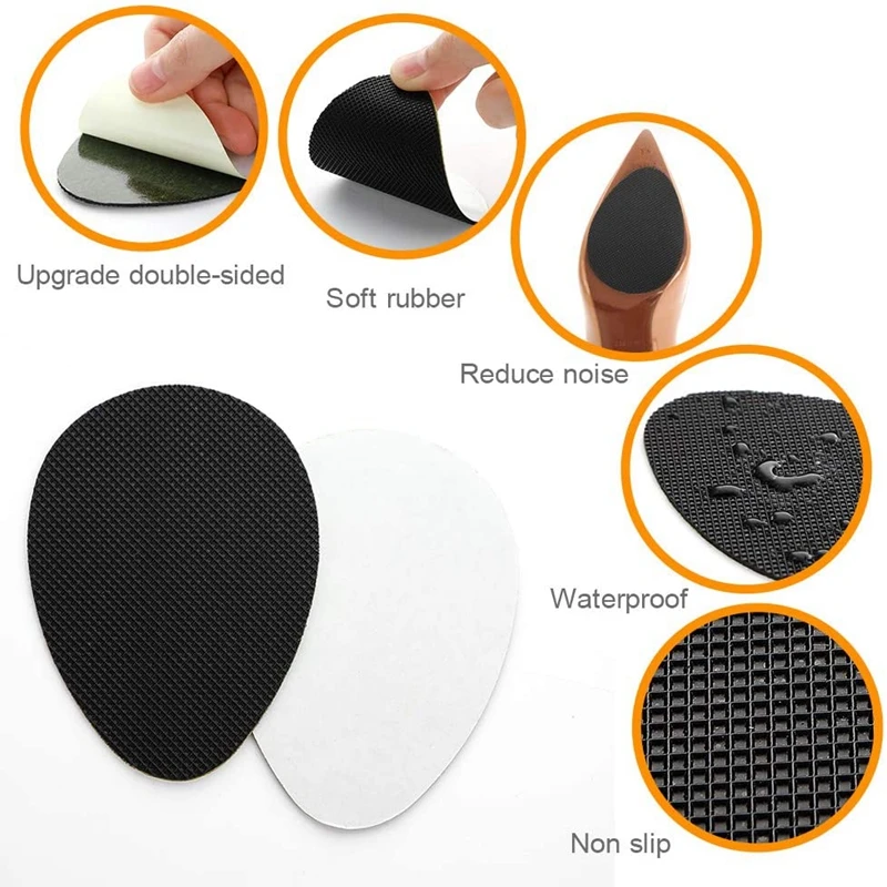 Selbst-Adhesive Anti-Slip Pads Sandale Schuhe Matte High Heel Sohle Schutz Gummi Kissen Einlegesohle Vorfuß High Heels aufkleber Pads – Detail 3
