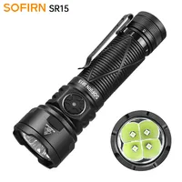 SOFIRN SR15 Rechargeable Flashlight 4500lm Super Bright Long Beam Distance EDC Torch for Camping Fishing Exploring