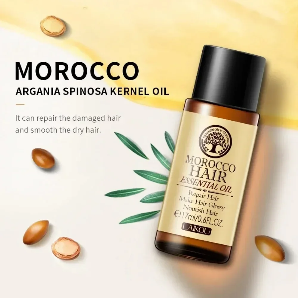 Multi-functional Hair Care Oil for Dry Hair Types Moroccan Pure Argan Oil Hair Essential Oil Smooth Repair Roots Tool