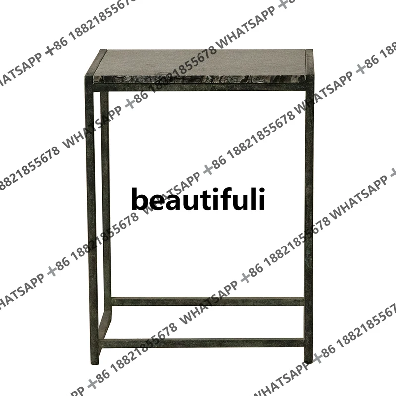 Wrought iron child and mother coffee table French retro combination coffee table metal tripod side table
