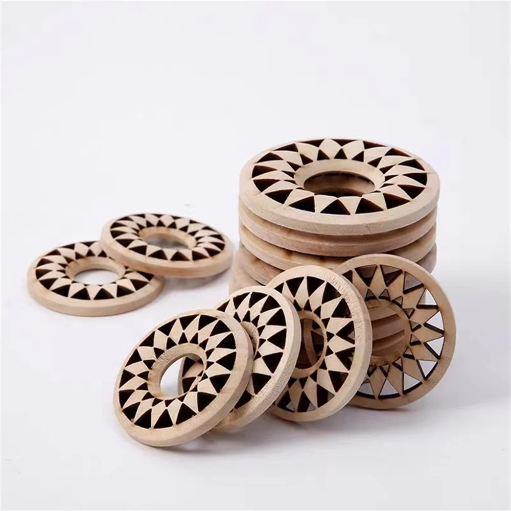 Picture 6: High Quality Wooden Crafts Hollow Sunflower Base Home Decoration Wooden Base Decoration Crystal Ball Base