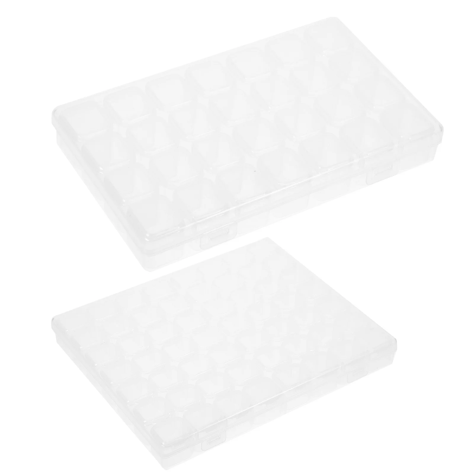 

2Pcs Jewelry Box Organizer Small Portable Storage Case for Earrings Rings Necklaces Bracelets Lightweight Desktop Container