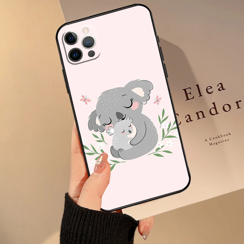 Cute Baby Sloth Case For iPhone 15 13 11 12 14 16 Pro Max Mini X XS Max XR 14 Plus Cover Coque