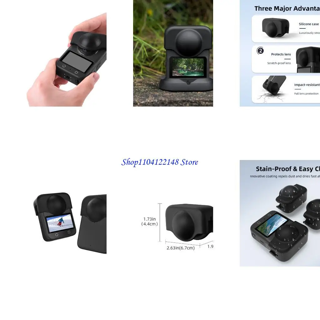 

P9FA Flexible Camera Lens Protectors Cover AntiScratch Silicone Case for 360