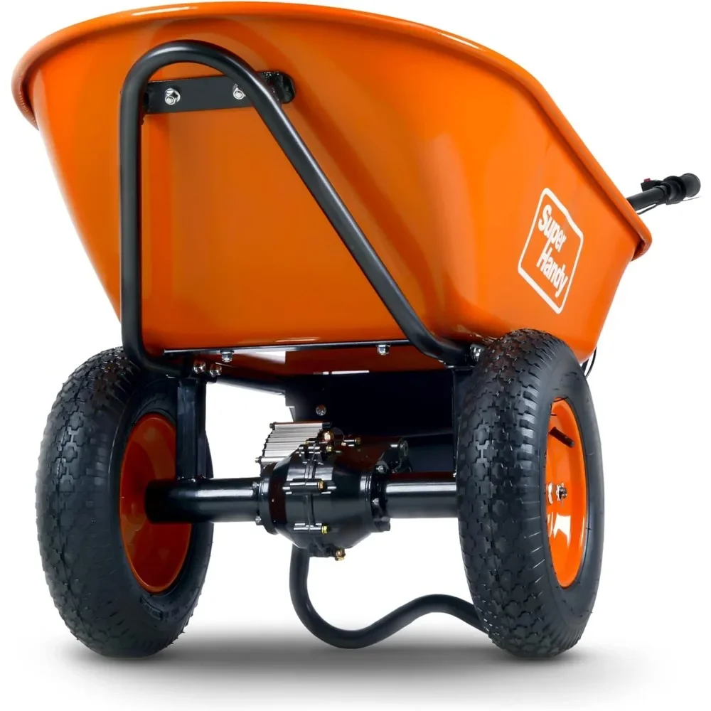 

Wheelbarrow Electric Powered Utility Cart 48V DC 500W Li-Ion Driven Ultra Duty 330LBS (150kgs) Capacity and 4 cu.ft.