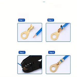 150 peças conector de fio de bloco terminal em caixa m3/m4/m5/m6/m8/m10 terminal de terminais de aterramento tipo o 6 principais vendas terminais eletricos garfo - №5