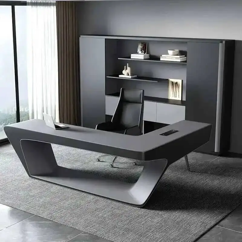 

Charging Executive Smart - Desk Office Modern Hub Cable Management Luxury Desktop PC Accessories Bureau De Direction Furniture