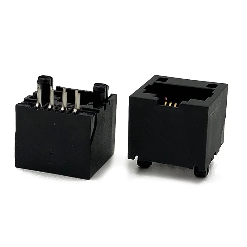 15 шт. разъем RJ45 DIP 8P8C, однопортовый, 180 градусов, вертикальная вилка, 5222, разъем для сетевого интерфейса H = 12,7 мм