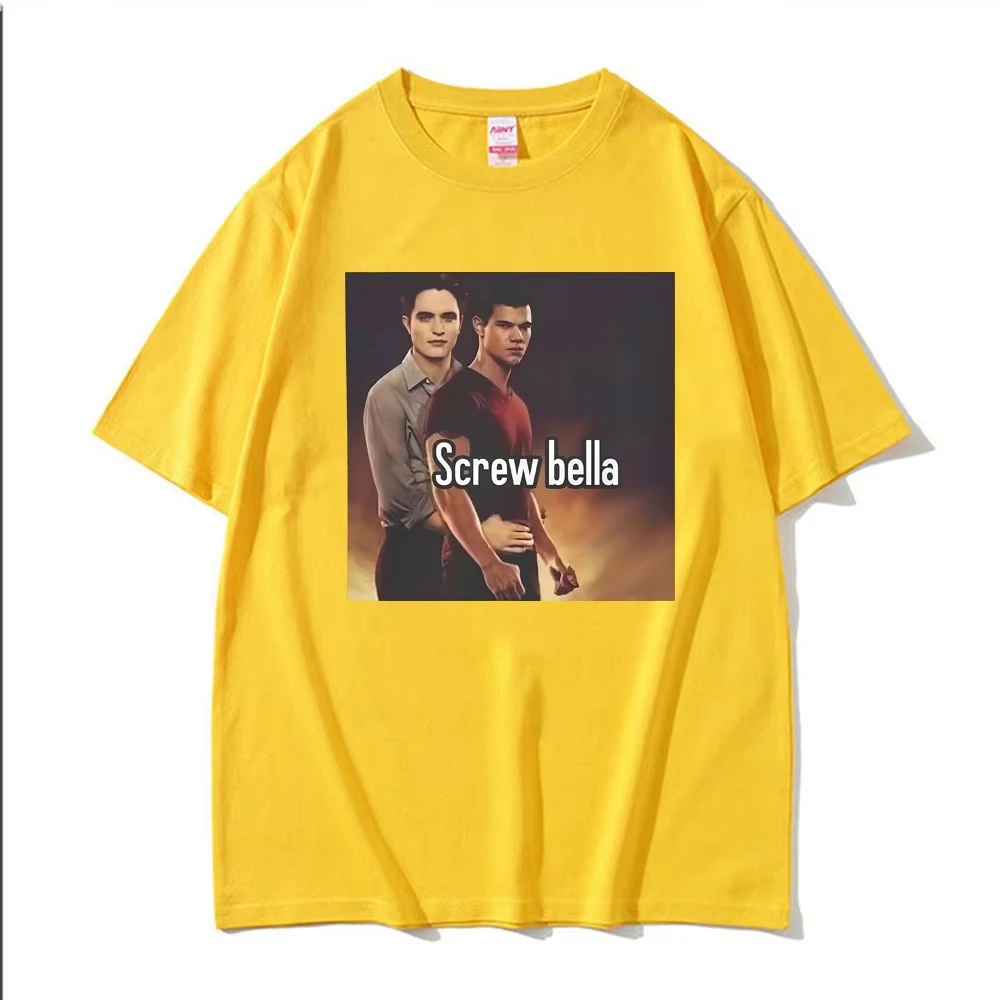 Twilight-Saga Lustiges Meme-Grafikdruck Unisex Kurzarm-T-Shirt, Vintage Mode Klassisches Casual-Oberteil für Damen und Herren – Detail 6