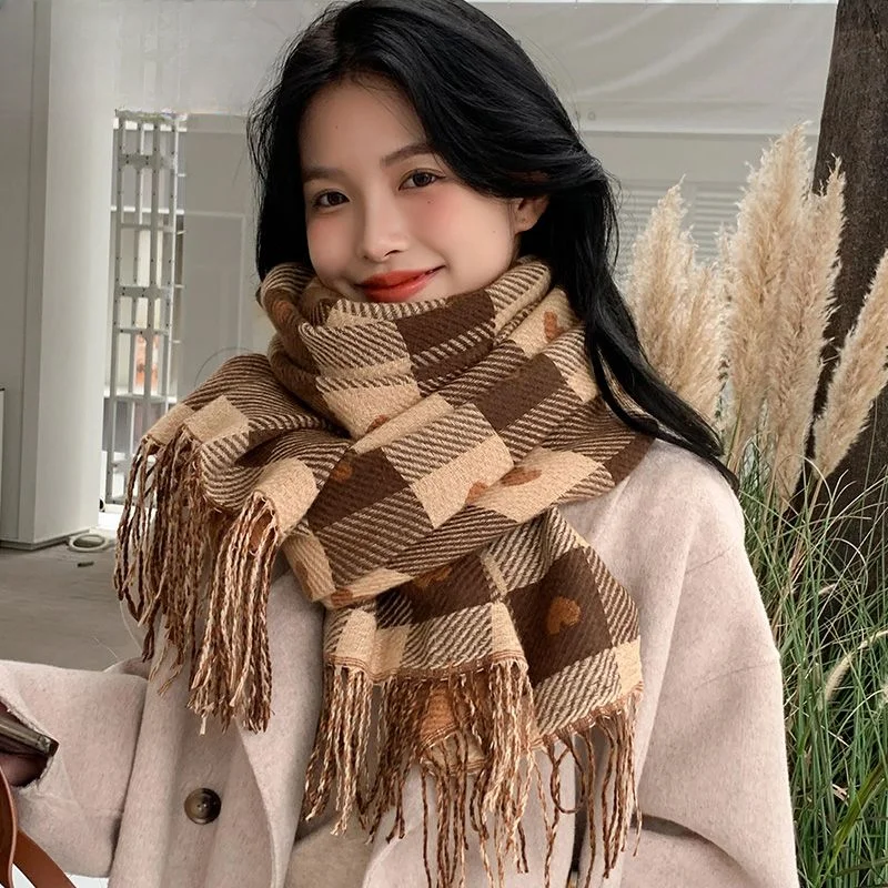 

Women Cashmere Scarf Autumn Winter Warm Shawls Wraps 2024 Pashmina Tassels Scarves Female Foulard Mujer E1544