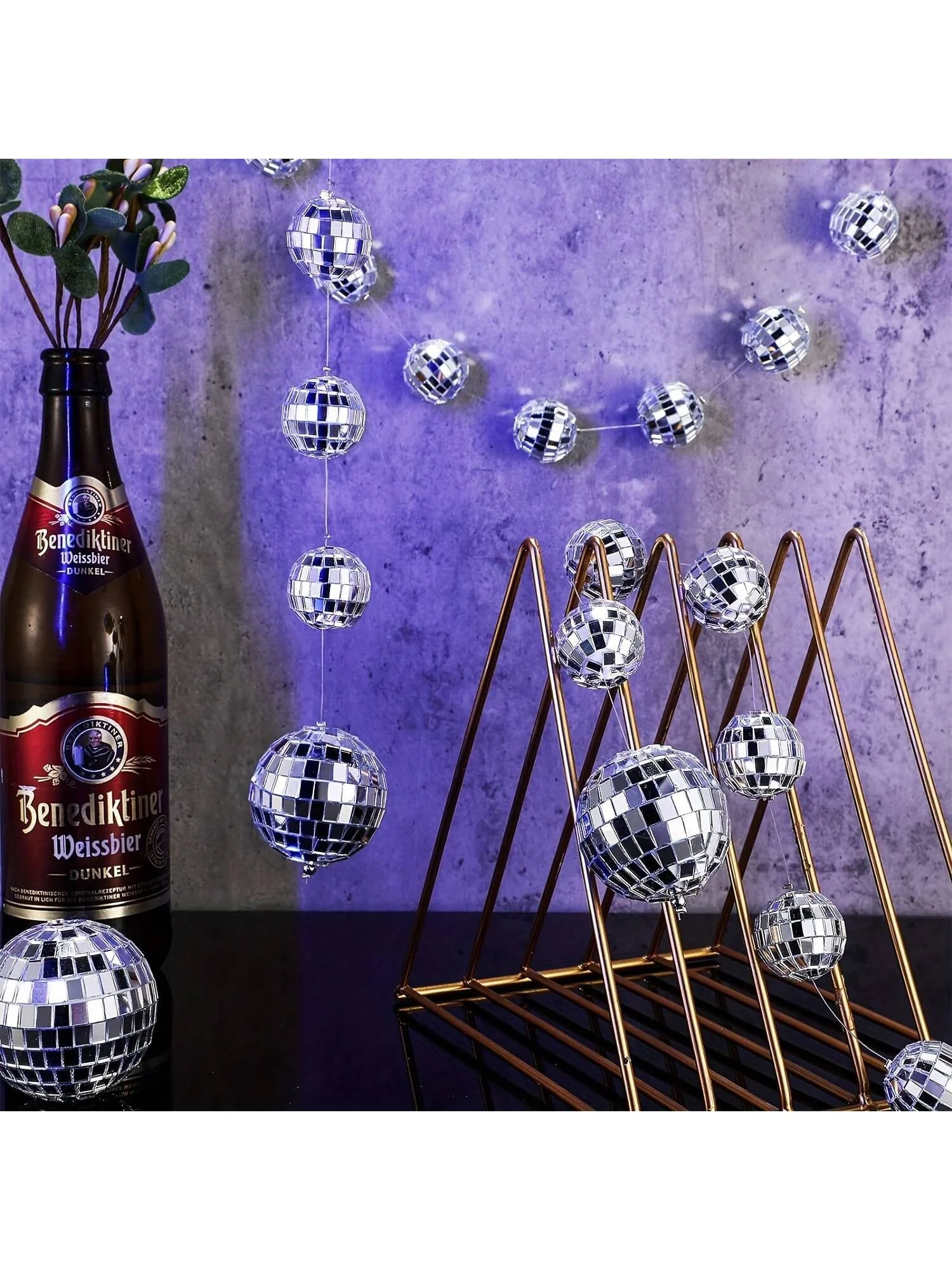 A set of 8 balls, mini disco ball  Decoration, wedding dance music festival birthday party  Decoration