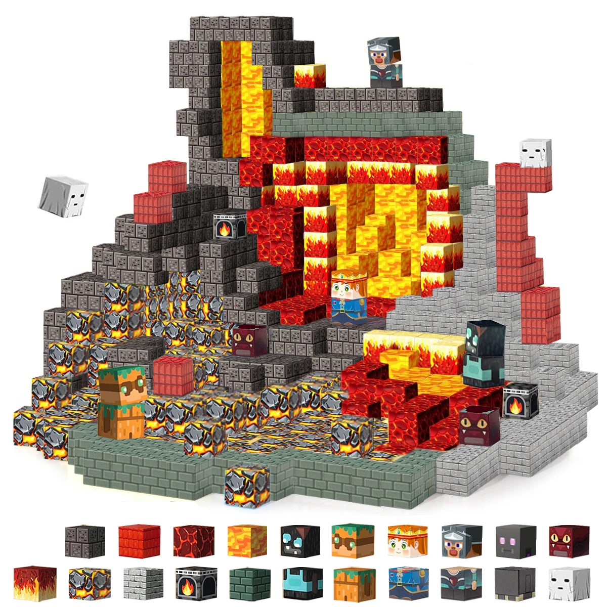 Magnetic Building Blocks Construction Sets For 3Years+ Old Kids Magnet Cube Set STEM Montessori Sensory Toy 80/150/200PCS