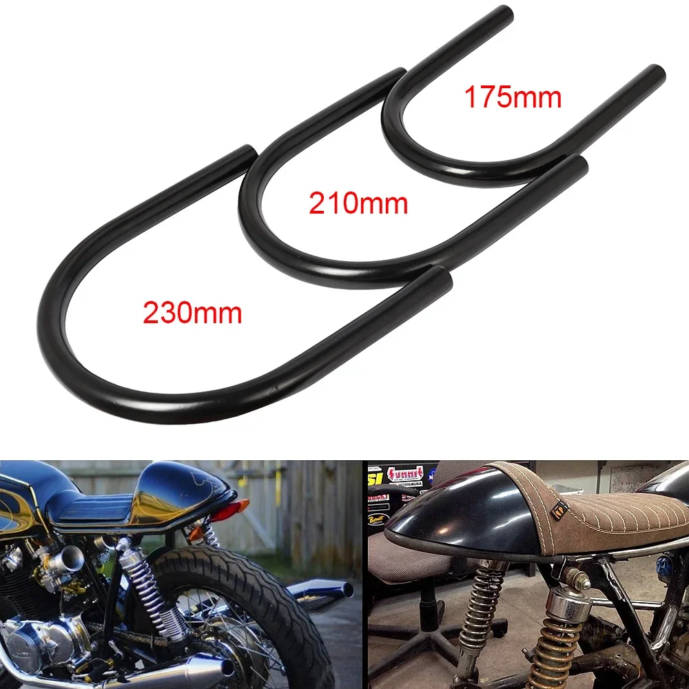 230/210/175mm Width Motorcycle End Seat Brat Style Frame Hoop Brat Style Cafe Racer Bobber Tracker