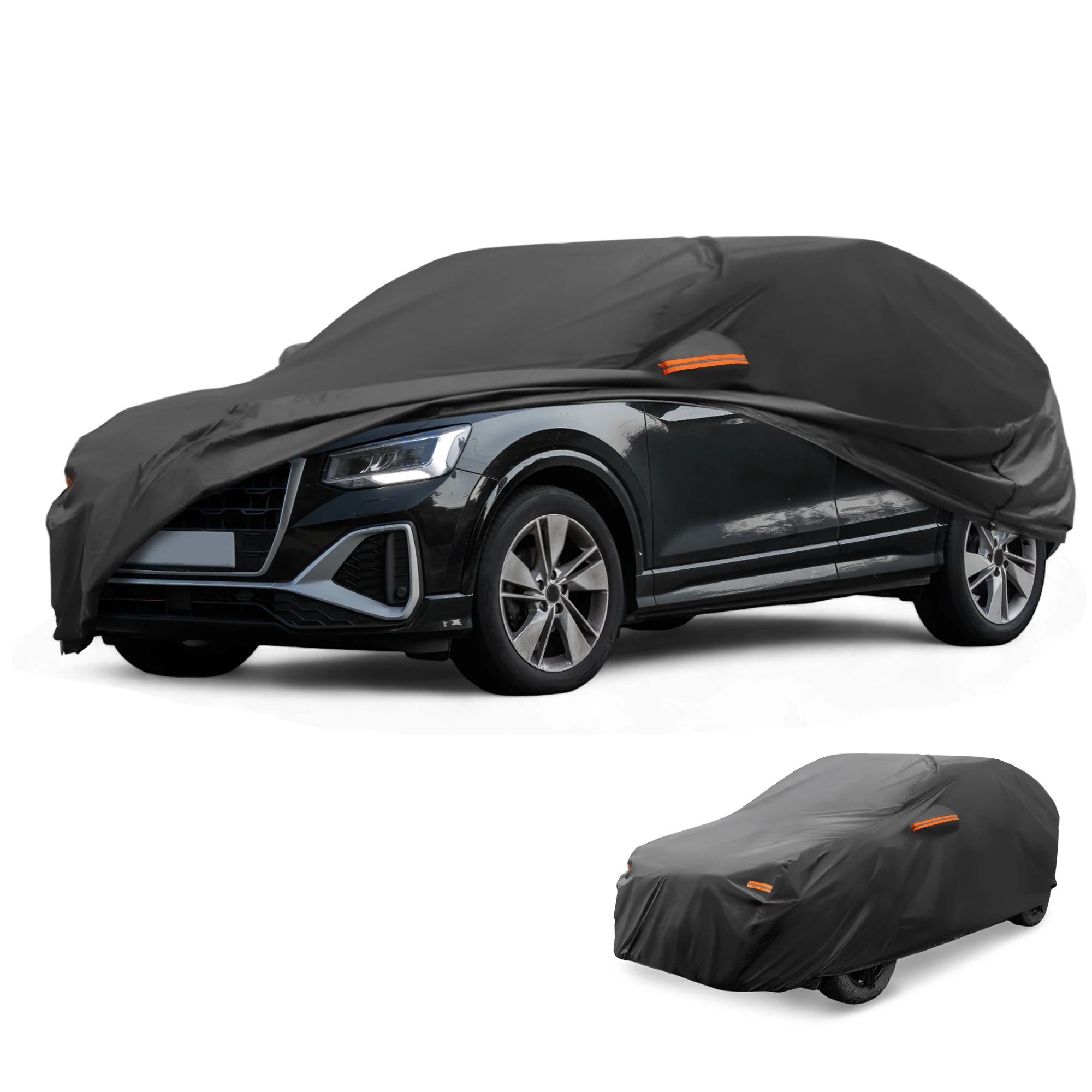 

Автомобильный чехол Motoforti, водонепроницаемый, всепогодный, для Audi Q2, черный 210D-PU с молниями
