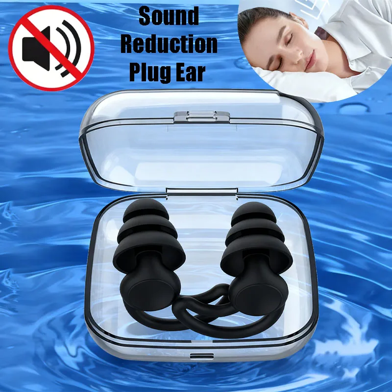 3 Layers Sleeping Earplugs Sound Reduction Plug Ear Hearing Protection Silicone Anti-Noise Plugs for Travelling Sleep Earplugs