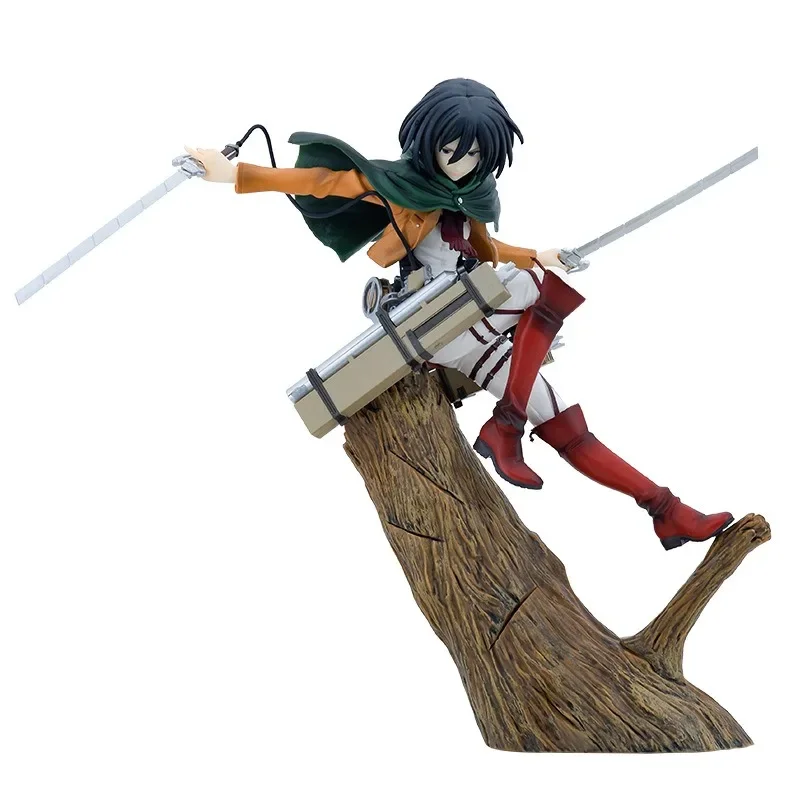 

28cm Anime Attack on Titan Figure Mikasa Ackerman Manga Statue PVC Action Figurine Collectible Model Toys Gift Garage Kits