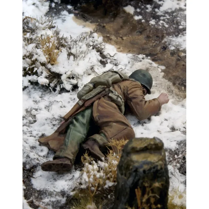 1/35 Scale Resin Figure Model  Kits Historical Military Hobby  Diorama Wounded US Soldier 2 Persons Unassambled Unpainted C653