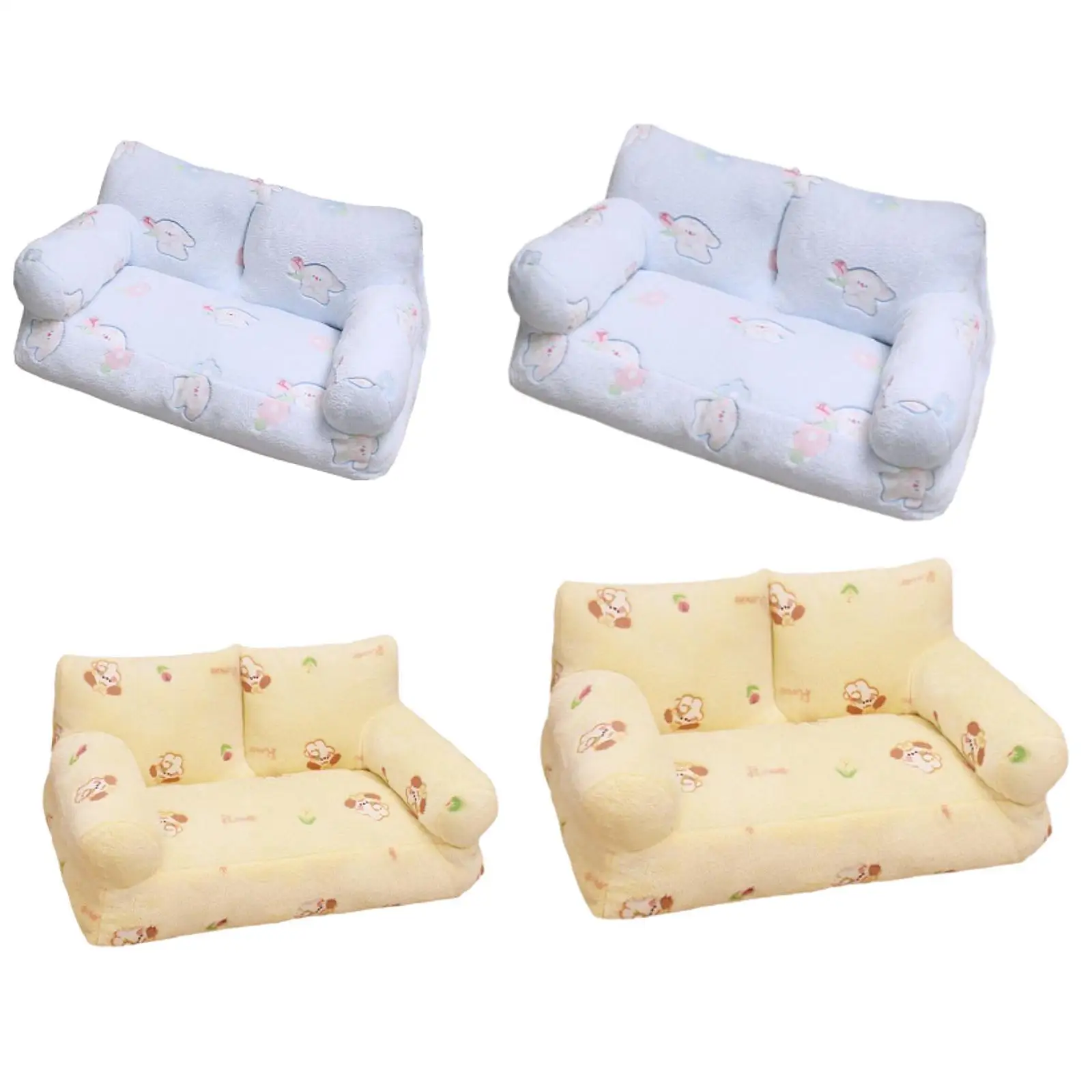 Cat Sofa Bed Non Slip Base Soft Comfortable Pet Nest for Puppy Cat Kittens