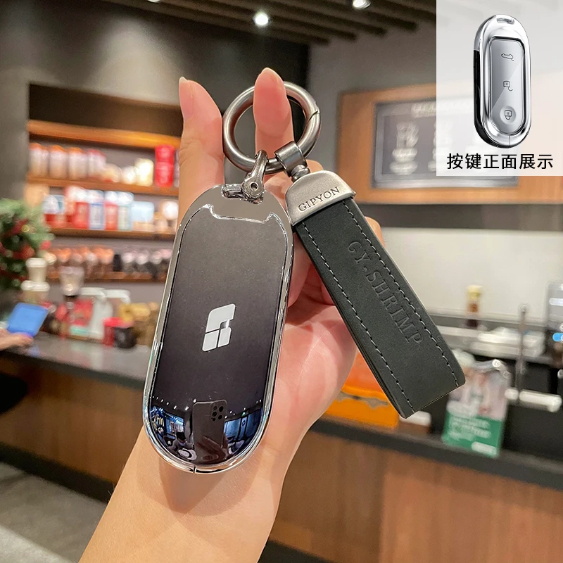 High end personalized metal key case keychain For LIXIANG L9 one L8 L9 MAX L7 Car remote control protection case