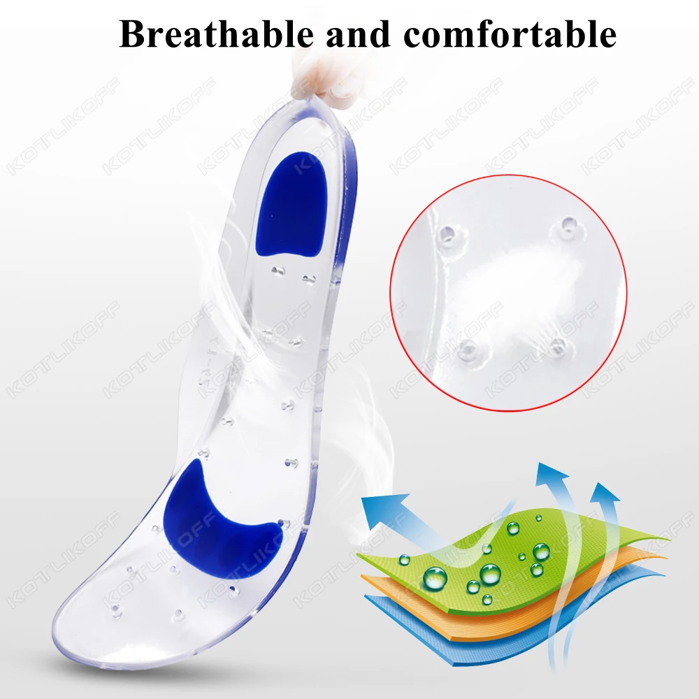 Palmilhas Ortopédicas Para Médico Silicone Arch Suporte Flat Pé Palmilha Plantar Dor Prevenção Corrigido Foot Care Almofada Metatarsal