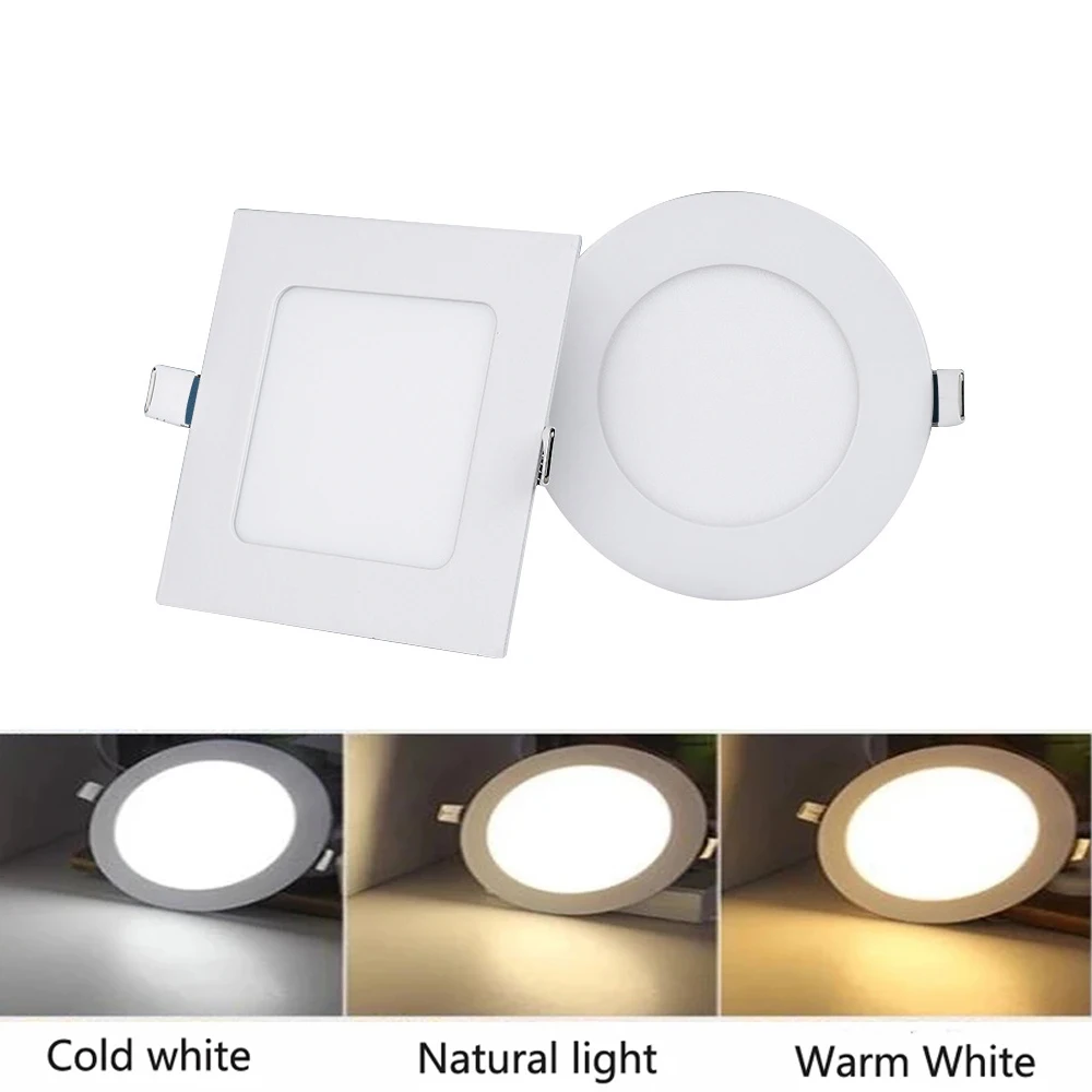 

5PCS LED Downlight Recessed Ceiling Lamp 6W 9W 12W 15W Dimmable Brightness/Cold White/Warm White Led Panel Light AC 110V 220V