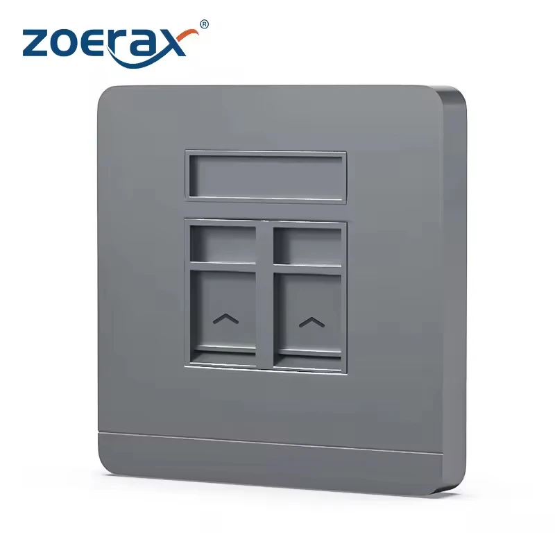 ZoeRax 1/2 Port Keystone Wall Plate 86 Tpye, Single Gang Wall Plates for RJ45 Keystone Jack and Modular Inserts