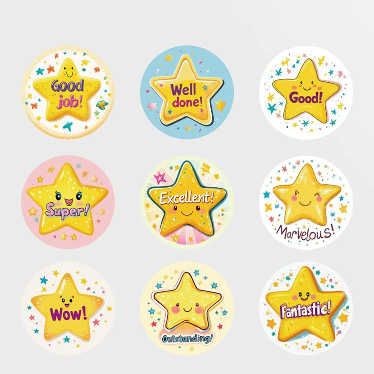 500Pcs Star Motivational Stickers for Kids,Teacher Reward Stickers Roll Potty Training Sticker for School Classroom Home view 3