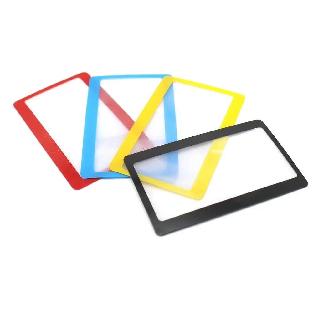 10PCS 3X Power Card-type Magnifier Slim Design Portable Handheld Magnifier PVC Material Card-Sized Card Magnifying Glass