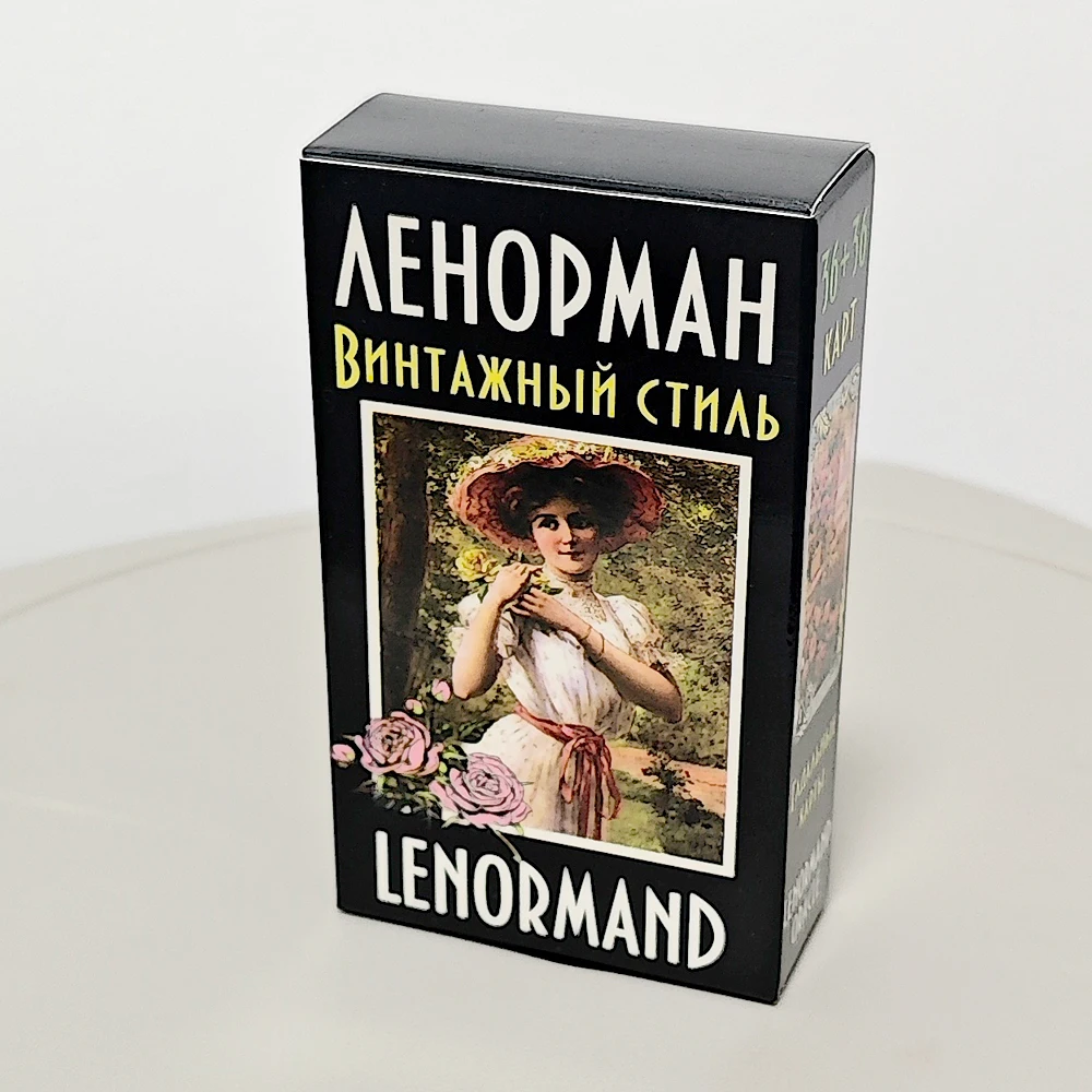 

Marie Lenormand Vintage Style 10.3*6cm 72 Cards In Russian Language 2 Sets (36+36 Pcs Lenormand Cards)