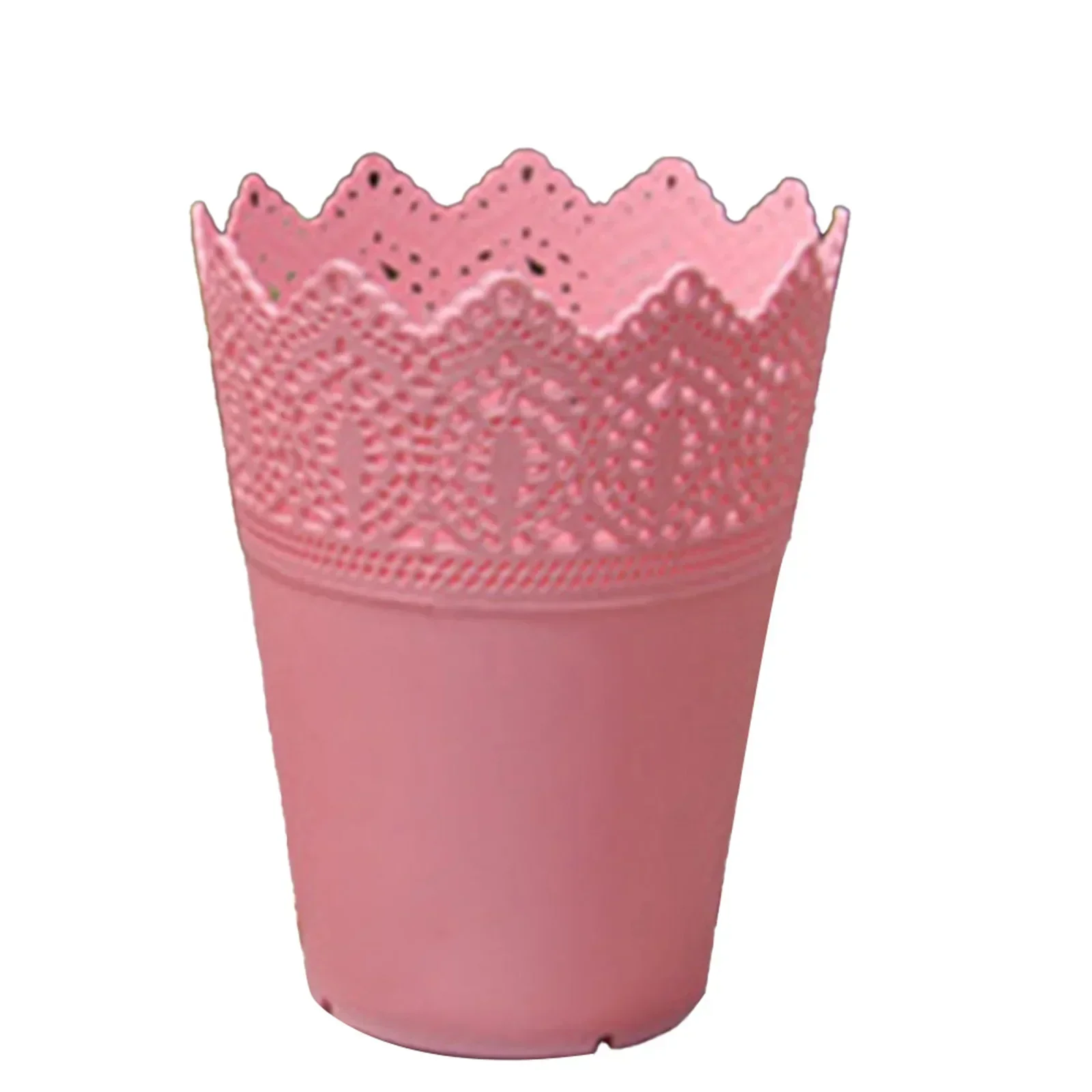 

Flowerpot Flower Pot Cosmetics Holder Flower Pot Green Height 14cm Hollow PP Resin Plastic Yellow Garden Basket 1PC