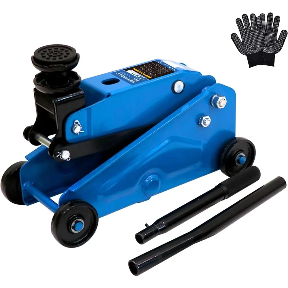 

Mini Hydraulic Jack 2.5 Ton (5500lbs)/Floor Jack with Heightening Gasket,Lifting Range 4.13"-17"