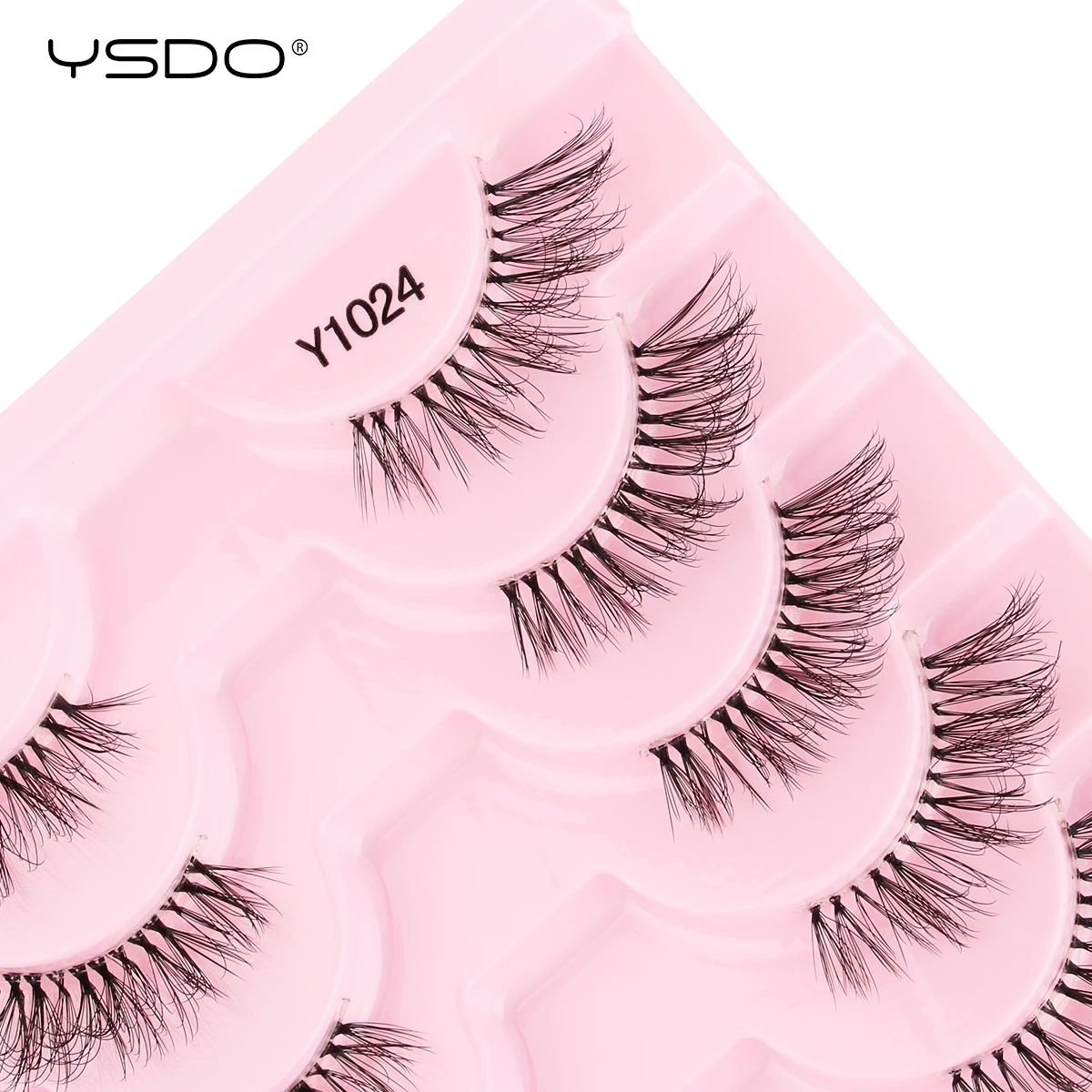 YSDO 3/10 Paia 3D Visone Volpe Ciglia Naturale Morbido Cat Eye Trucco Estensioni Mezza Soffici per Le Donne Ciglia Morbide E Soffici