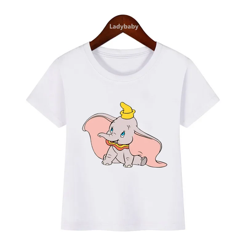 

Disney Dumbo Cute Elephant Graphic Kids T-shirt Girls Clothes Boys Cartoon Short Sleeve T shirt Children's clothing,HKP5817