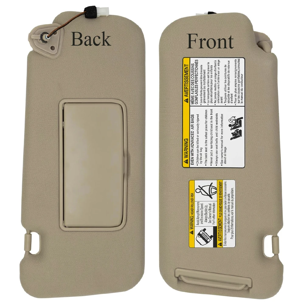 Car Sun Visor With Mirror and Light Grey Beige Sun Shade for Nissan Murano 2009 2010 2011 2012 2013 2014 Left Hand Driver - Image 5