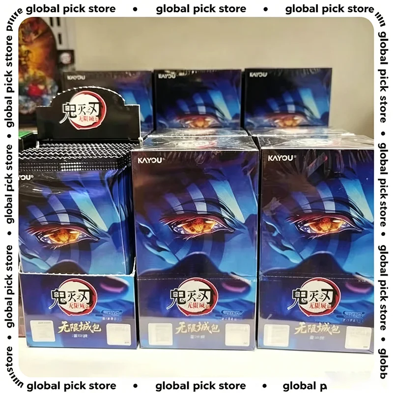 Neue Original Kayou Demon Slayer Blind Box Infinite Castle Arc Sammelkarten Tanjirou Nezuko Kanroji Anime-Zubehör Geschenkspielzeug