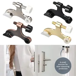 Rubber Hinge Pin New Zinc alloy Bumper Damper Hidden Doorstops Thicken Adjustable Door Stopper Door