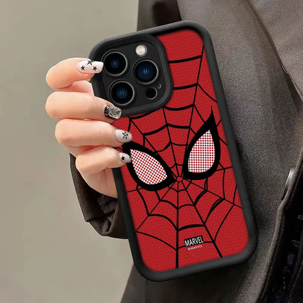 Spiderman Head Mask Case For VIVO Y16 Y17 Y19 Y20 Y21 Y27 Y35 Y36 Y50 Y51 Y72 Y75 Y76 Y77 Y78 Y81 Y91 Y93 Y100 Case Funda Shell