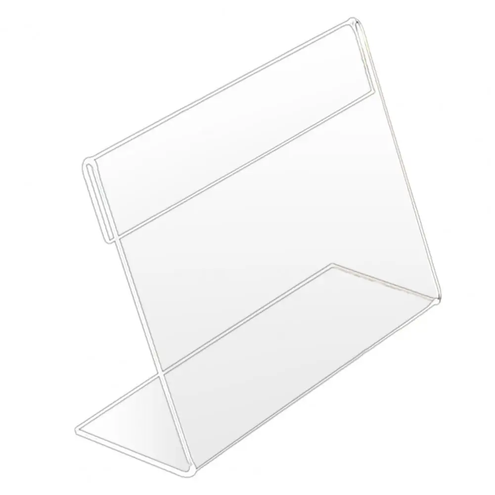 Acrylic Display Holder Clear Paper Card Holder Multi-function Transparent Plastic For Meeting Desk Sign Labels Frame Price Tag P