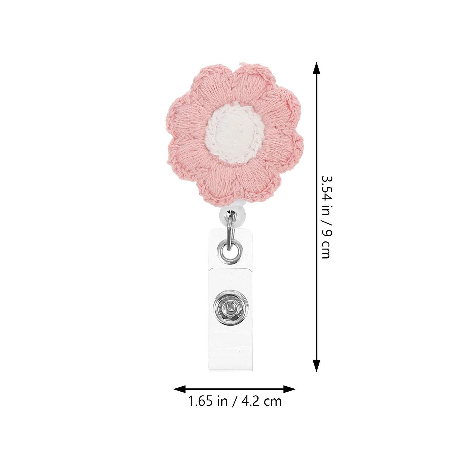 2 قطعة شكل عباد الشمس حامل شارة قابل للسحب Abs ورأى المواد بطاقات الهوية حامل للممرضات الأمن الموظفين في الهواء الطلق العمال الهاتف #3