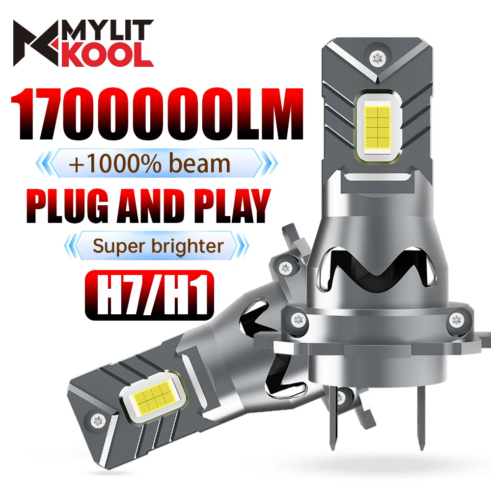 

LED H7 H1 CANBUS Car Headlight High Power Auto Lights Mini Wireless Spotlight Turbo Fan Fog Lamp LED 360° Headlamp Plug&Play 12V