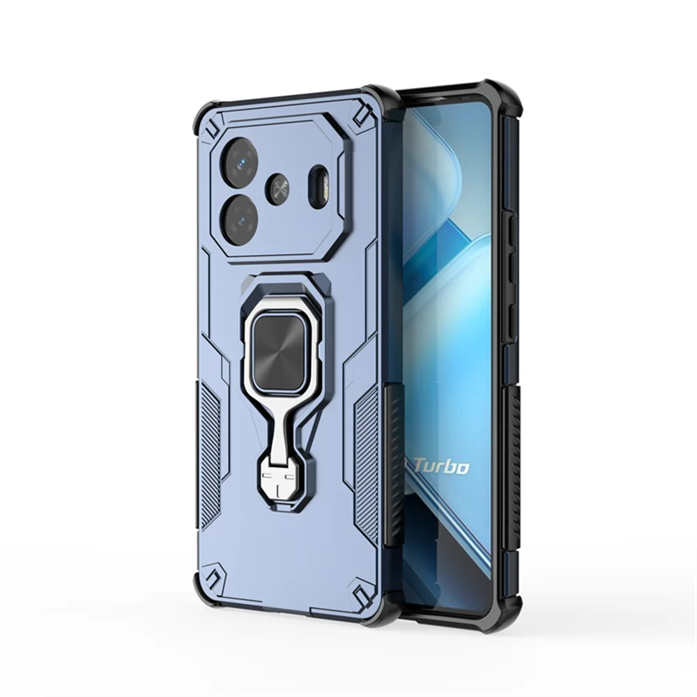 Vivo iQOO Z9 Turbo 5G Fusionリングアーマー携帯ケース Vivo iQOO Z9 Turbo iQOOZ9Turbo用 全面保護カバー 耐衝撃ケース