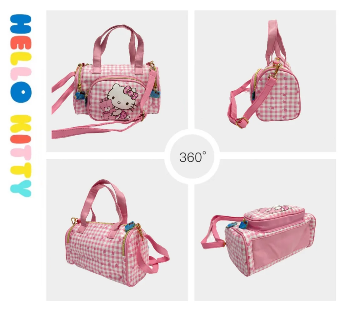 Hello Kitty Kawaii Sanrio Cartoon Anime torba torebki dziecięce dziecięce torby na ramię moda modne dziewczyny torba do przechowywania torba